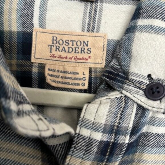 BOSTON TRADERS Mens Flannel Shirt Size Large - Picture 4 of 6